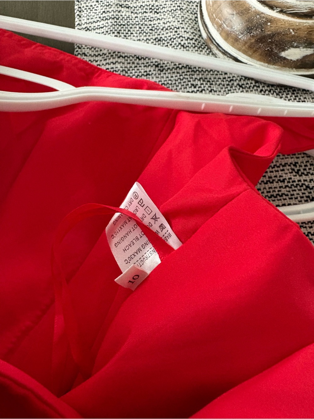 Red Square-Neck Maxi Dress with Side Ruffle - Picture 11 of 12